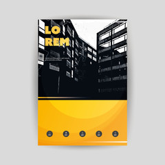 Modern Style Flyer or Cover Design for Your Business with Urban Theme - Applicable for Business Reports, Presentations, Placards, Posters