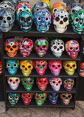 Zelfklevend Fotobehang Schedel Mexicaans keramiek