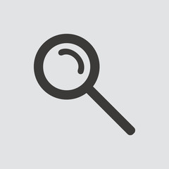 Magnifying Glass. Search icon isolated of flat style. Vector illustration.
