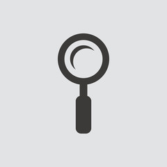 Magnifying Glass. Search icon isolated of flat style. Vector illustration.