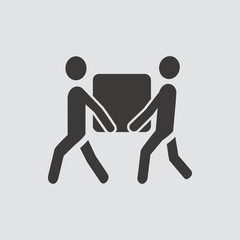 Moving icon isolated of flat style. Vector illustration.