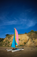catamaran sur la plage