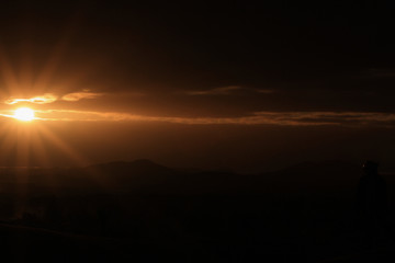 Sunrise in the clouds