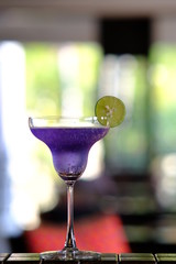Margarita cocktails on counter background 