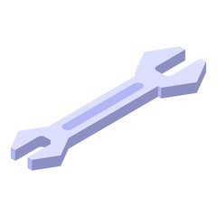 Wrench icon. Isometric of wrench vector icon for web design isolated on white background