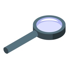 Travel magnifier icon. Isometric of travel magnifier vector icon for web design isolated on white background