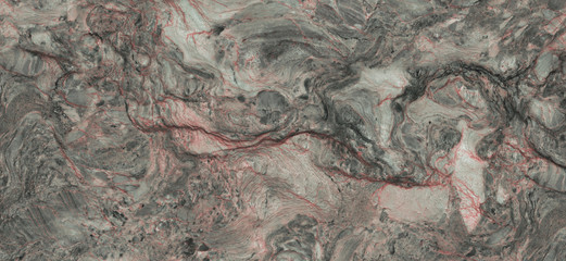 Rustic Marble Texture Background With Cement Effect In Grey Colored Design and Red Curly Veins, Natural Marble Figure With Sand Texture, It Can Be Used For Interior-Exterior Home Decoration.