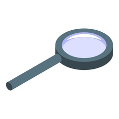 Magnifier glass icon. Isometric of magnifier glass vector icon for web design isolated on white background
