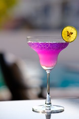 cocktails on white background