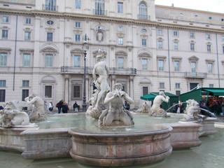 Fototapeta na wymiar Fontana del Moro. Piazza Navona, Roma