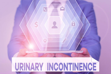 Word writing text Urinary Incontinence. Business photo showcasing uncontrolled leakage of urine...