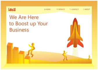 Startup landing pages. Web business sites design templates .Edit and Customize Banner Kit. Vector Flat Illustration