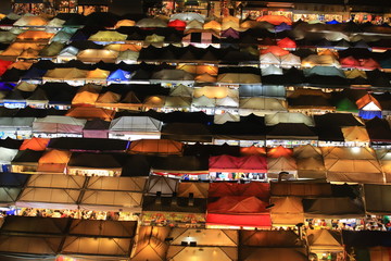 ratchada train market , night market in bangkok at night