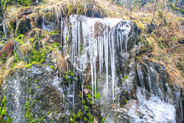 small waterfall of ice