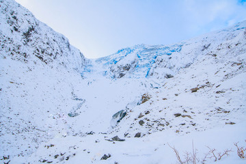 the way up to the Buarbreen glacier