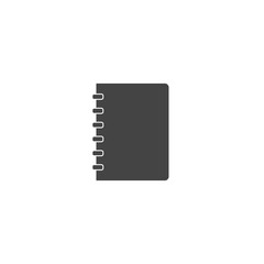 Notebook on white isolated background. Layers grouped for easy editing illustration. For your design.