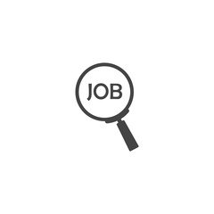 Job find search vector icon on white isolated background. For your design.