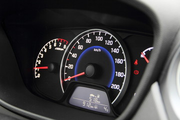 a modern dashboard in a car