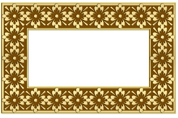 vintage background with golden frame