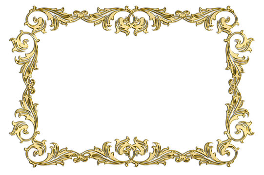 vintage background with golden frame