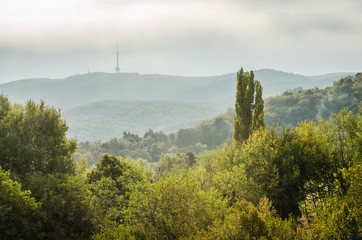 Obraz premium Panoramic views of the National Park Fruska Gora near Novi Sad