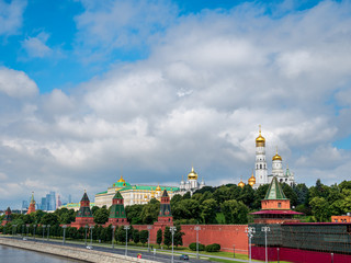 Tower in Moscow with red color