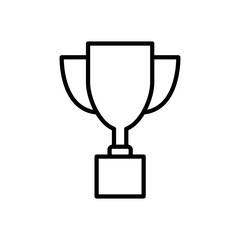 Trophy icon vector simple design