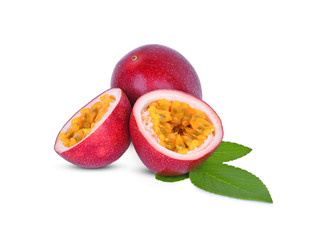 Passion fruit isolated on white background