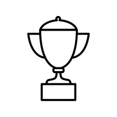 Trophy icon vector simple design