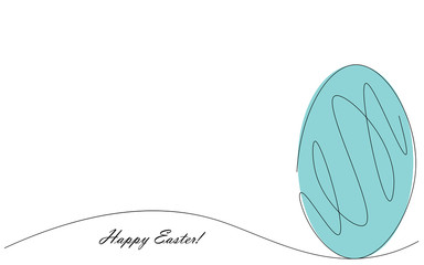 Easter background with egg vector illustration
