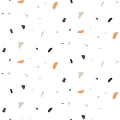 Seamless pattern hand drawn dot scratch particles texture vector. Terrazzo dust texture.