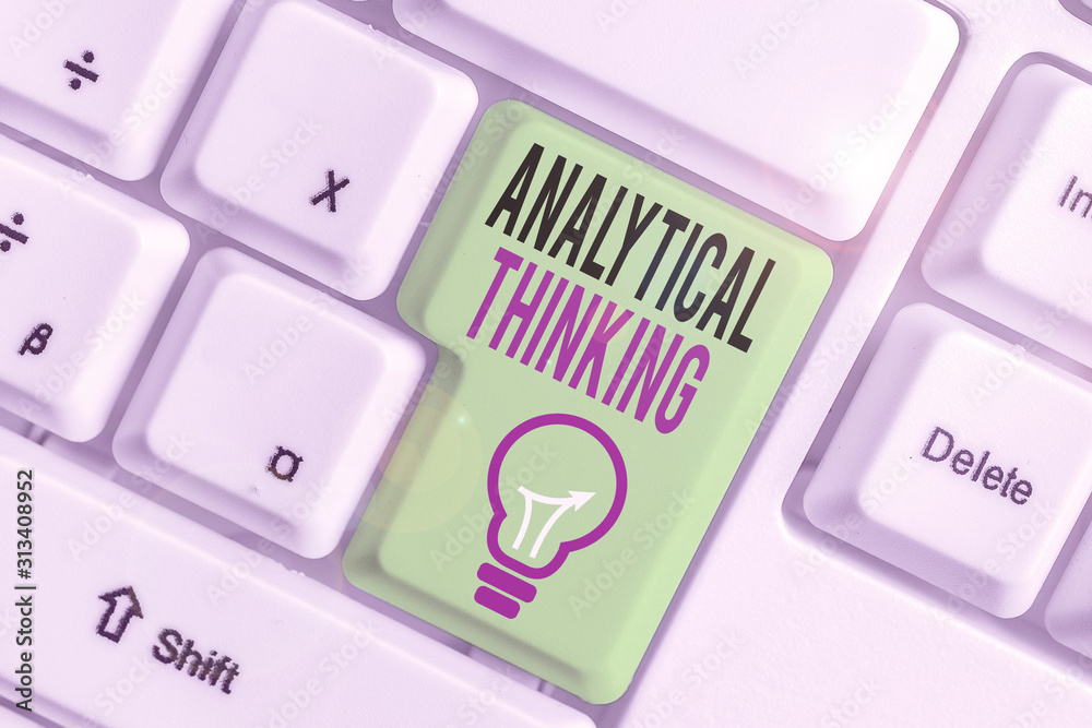 Poster text sign showing analytical thinking. business photo text break down complex problems into simple c