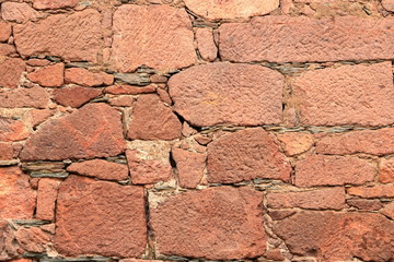 Pattern of decorative stone wall random size texture background