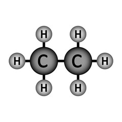 Obraz na płótnie Canvas Ethane molecule icon.