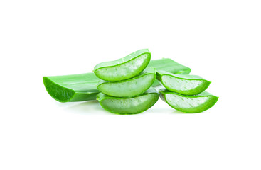 Fresh alo vera on white background
