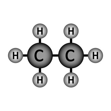 Ethane Molecule Icon.