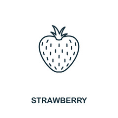 Strawberry icon from fruits collection. Simple line element Strawberry symbol for templates, web design and infographics
