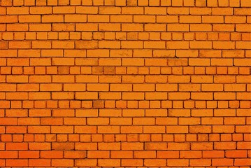 Urban orange color brick wall.