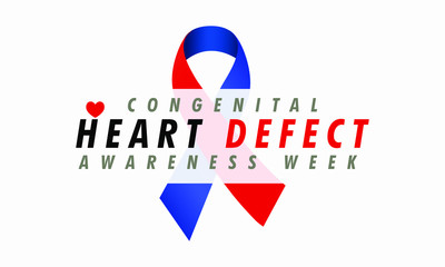 Vector illustration on the theme of Congenital Heart Defect Awareness week from February 7th to 14th.