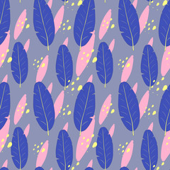 Vector abstract banana leafs pattern