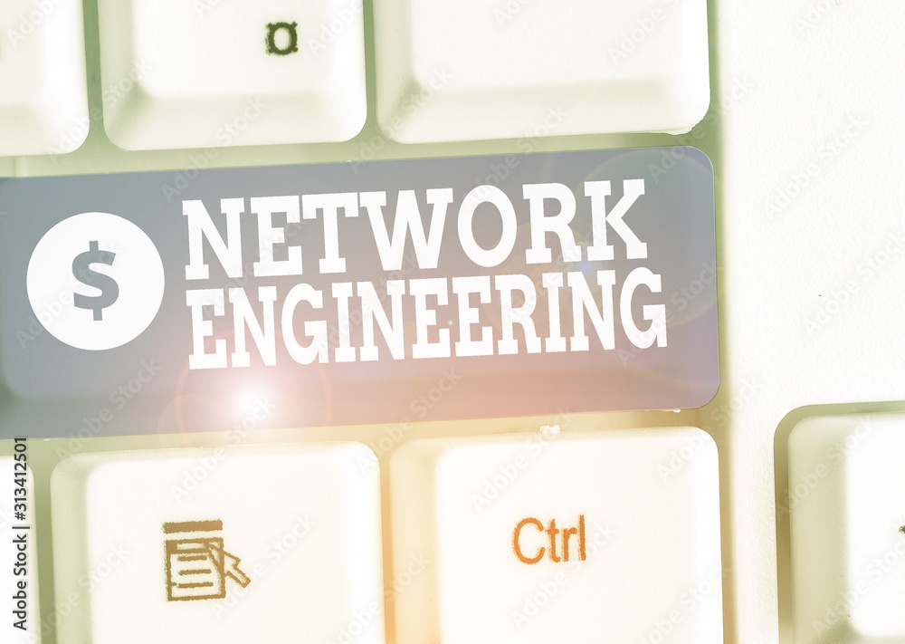 Poster writing note showing network engineering. business concept for field concerned with internetworking 
