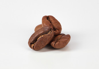 Coffee beans isolated on white background