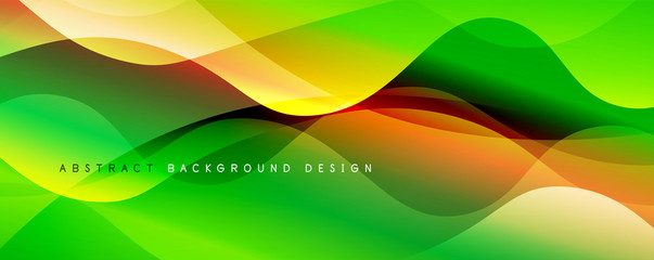 Trendy simple fluid color gradient abstract background with dynamic wave line effect. Vector Illustration For Wallpaper, Banner, Background, Card, Book Illustration, landing page