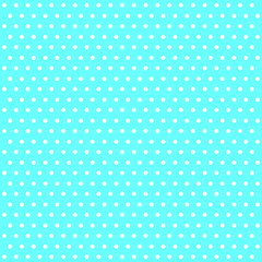 Editable Vector abstract white polka dot pattern on blue background