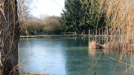 Quiet winter landscape in nature reserve