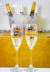 new year celebration with sparkling
