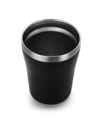 Empty hot cup isolated on white background.