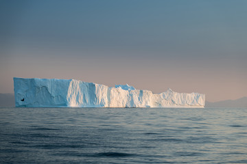 Beautiful landscape with large icebergs 