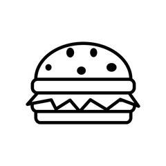 Burger icon vector trendy design
