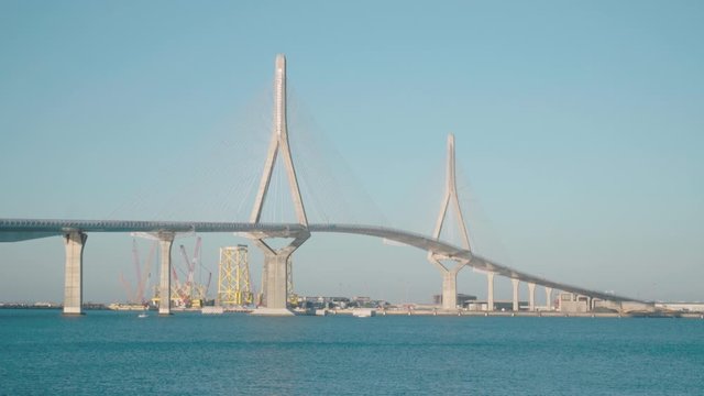 Landmark Constitution Bridge, or La Pepa, in Cadiz, Spain